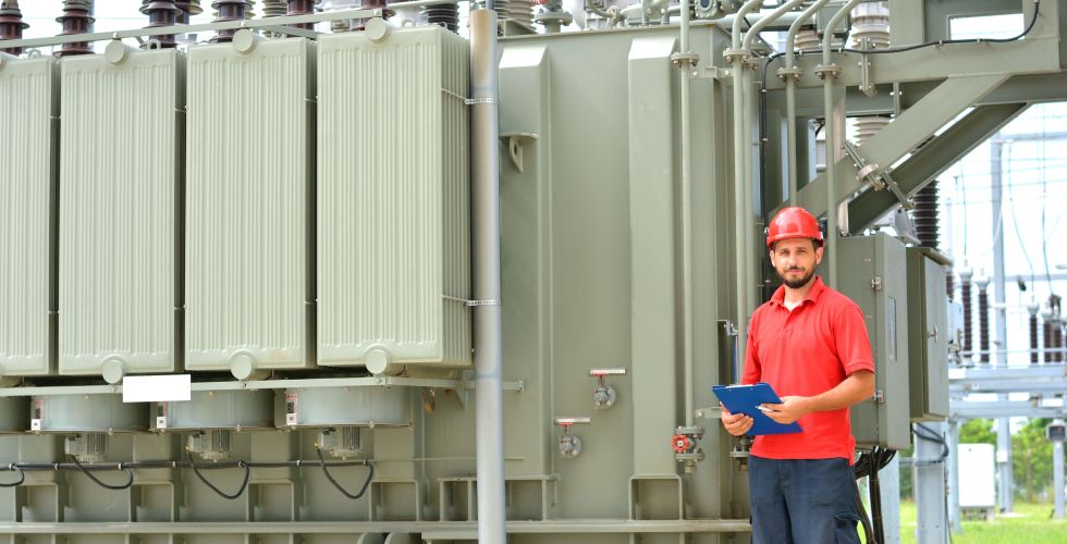 electric transformer blasting and painting